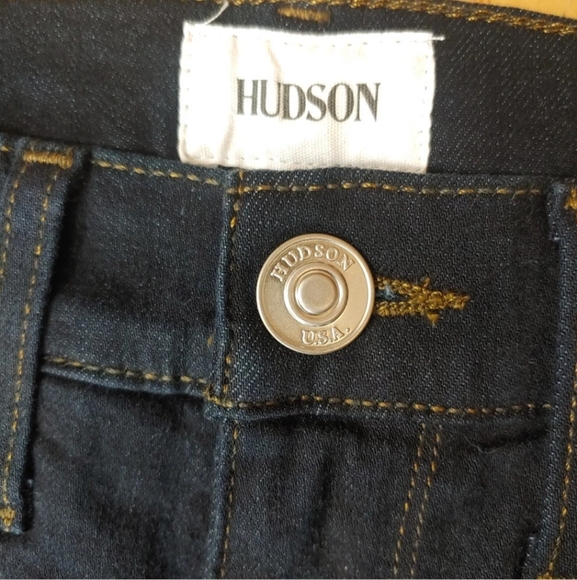 Hudson Blair Super Skinny Jeans Woman 24 High Rise Dark Blue Stretch Denim Nwt - Picture 8 of 10